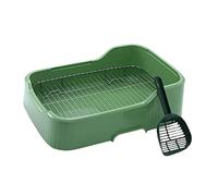 grand bac à litière pour chat, Plateau de pot d'intérieur for chiens de petite et moyenne taille, support for coussinet de pipi avec mur de protection de chaque côté, urinoir facile à nettoyer, toilet