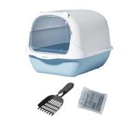 Grand bac à litière pour chats avec porte à rabat et filtre supérieur pour éliminer les odeurs Facile à nettoyer Bac à litière pour chats Boîte fermée pour un usage domestique