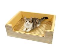 Grand Bac à Litière pour Lapin | Amovible avec grilles en Acier Inoxydable et entrée Basse - Bac à litière pour Petits Animaux - pour Maison, Animalerie, Gerbille, Furet, Chinchilla,