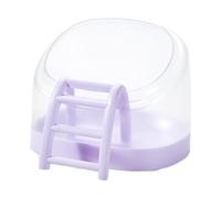 Grand bac à sable de salle de bain avec échelle | Baignoire anti-retournement pour hamster | Cage de bain anti-éclaboussures pour chinchilla | Profitez de l'expérience ultime du bain de sable