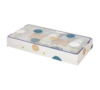 Grand bac de rangement à roulettes transparent sous le lit, en PVC, empilable, gain de place, pour linge, couettes, vêtements, dortoir, université, maison, placard, besoin de déménagement, 80 x 50 x