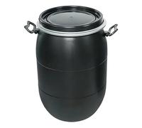 Grand Bac De Stockage Plastique Avec Couvercle, Réservoir D'Eau Sans BPA Compatible Alimentaire, Seau Collecteur D'Eau De Pluie Polyvalent Pour Maison Jardin Usage Quotidien(60l-black)
