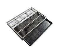 Grand bac de toilette portable en acier inoxydable pour animal domestique ou chiot - Bac à déchets amovible pour un nettoyage facile