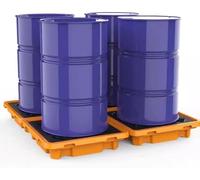 Grand bac d'égouttage avec évacuation - Plate-forme modulaire empilable pour collection de peinture (49 x 35 x 9 cm) - Robuste, sans danger pour les palettes