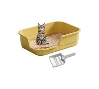 Grand bacàLitière - bacAnti-éclaboussures pour Animaux De Compagnie, Toilettes Spacieuses pour Plusieurs Chats | Base Semi-fermée À Paroi Haute Et Profonde, Intérieur À Nettoyage Rapide, Forte Rédu