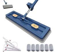 grand balai plat nouveau style,grand balai plat avec serpillière et manche en aluminium,2023 Large Flat Mop,360 Rotatable Adjustable Cleaning Mop,Wall Cleaning Mop With Long Handle,Hand Wash Free Mop
