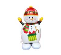 Grand ballon de Père Noël sur pied en aluminium - Figurine de Noël - Accessoire photo festif pour fêtes de fin d'année, Nouvel An, décoration de maison et d'événement - 72 g