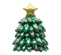 Grand ballon en aluminium 4D en forme de sapin de Noël | Décoration debout pour les fêtes et le Nouvel An