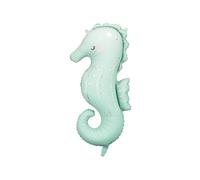 PartyDeco Ballon en aluminium hippocampe 96,5 cm – Décoration de fête sirène et sous la mer