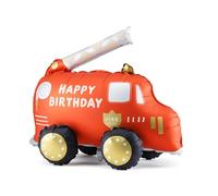 Grand ballon en aluminium motif camion de pompiers, décoration de fête d'anniversaire pour enfants, cadeau de pompier