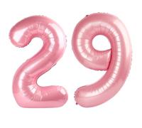 Grand ballon en mylar en forme de chiffre 29 pour garçon ou fille - 101,6 cm - 101,6 cm - Rose nacré