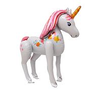 Grand ballon licorne 3D de 116,8 cm pour décoration de fête, ballons d'anniversaire pour filles