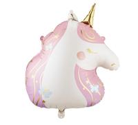 Grand ballon licorne en aluminium 61 cm Pastel Décoration d'anniversaire pour filles, centre de table magique pour enfants