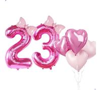 Grand ballon rose pour femme - 101,6 cm - 23e anniversaire - En aluminium Mylar - Numéro 23 - Ballons pour filles - Décorations de fête - Fournitures de fête, faveurs, toiles de fond