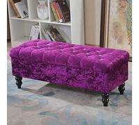 Grand banc de rangement avec assise rembourrée moderne Ottoman Banc d'entrée Rple End of Bed Shoe Rack Parfait pour le salon et la chambre à coucher 100 cm