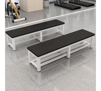 Grand banc de rangement ottoman noir avec support en métal - Parfait pour entrée, salon, salle à manger et couloir - Design solide 80 x 35 cm Banc d'extérieur