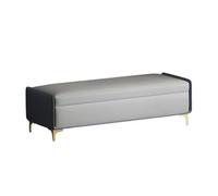 Grand banc gris élégant pour chambre à coucher, tabouret à langer pour vestiaire et magasin de vêtements, parfait pour la décoration du couloir et de la chambre à coucher