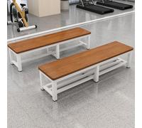 Grand banc ottoman de rangement avec support en métal - Élégant bout de lit pour entrée, salle à manger, salon et couloir - Design bois massif (140 x 35 cm)