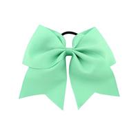 Grand bandeau à cheveux épais et extensible en caoutchouc avec nœud papillon - Sans accrocs - Support pour queue de cheval - Accessoires sans couture - Bleu lac