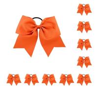 Grand bandeau épais et extensible avec nœud - Ornements réglables pour queue de cheval - Accessoires pour filles - Multicolore (orange)