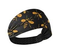 Grand bandeau rafraîchissant pour femme Motif abeilles cauchemar Jaune Noir Pour un usage quotidien se laver le visage, la randonnée, le lavage du visage