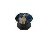 Grand Basset Griffon Vende Chien Van Gogh Nuit étoilée PopSockets PopGrip Adhésif