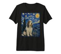 Grand Basset Griffon Vende Chien Van Gogh Nuit étoilée T-Shirt Haut de Gamme