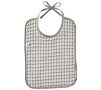 Grand bavoir en coton gaufré avec lien (Nuage) - Pratique et tendance avec lien en popeline de coton - Douceur et sobriété pour le quotidien de bébé - Collection Coton Gaufré