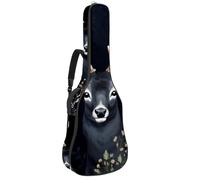 Grand beau sac de guitare acoustique, imperméable avec éponge de protection, plusieurs poches, beau cerf, multicolore, 42.9x16.9x4.7 in, Sac pour guitare