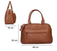 Grand Bébé Sac à Langer Marron | cuir artificiel | avec Tapis a Langer | Kidzroom Care