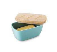 Grand beurrier de 16,5 cm - Beurrier en céramique avec couvercle, bleu