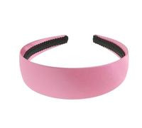 Grand bibi plat très solide de 4 cm uni simple en satin pour loisirs créatifs, chapellerie, grand bibi long et épais, accessoires pour cheveux, serre-tête, serre-tête pour femme (rose vif)