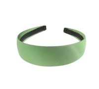 Grand bibi plat très solide de 4 cm uni simple en satin pour loisirs créatifs, chapellerie, grand bibi long et épais, accessoires pour cheveux, serre-tête, serre-tête pour femme (vert forêt)