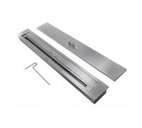 Grand bloc de combustion avec fibre céramique et régulateur de flamme PURLINE F96120 Argent Argent G