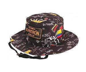 Grand Bob El Patron Noir et Doré Strass Streetwear Colombia - Taille Unique - Noir