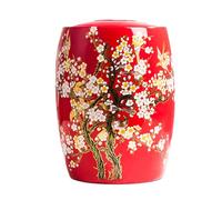 Grand bocal de rangement en céramique jaune avec couvercle - Distributeur de nourriture scellé pour céréales, haricots, noix et farine - Capacité de 10 kg - Récipient de cuisine élégant