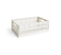 grand boîte de rangement Colour Crate, blanc cassé