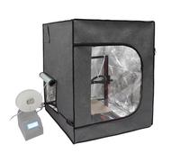 Grand boîtier d'imprimante 3D 29,5 W x 29,5 L x 35,4 H pouces en résine avec plaque gravée laser pour imprimante 3D résistant au feu, tente, filament, sèche-linge compatible avec Bambulab X1 P1P P1PS
