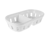 Grand Bol à Fruits Égouttant en Céramique, Panier Légumes et Collations | Blanc Élégant, Design Perforé Égouttoir Intégré, Pratique pour Préparer, Laver Puis Servir Noix et Aliments Secs