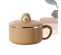 Grand bol avec couvercle | 1200 ml Noodle Dinnerware | En acier inoxydable grande capacité Instant Noodles Bowl with Lid | for Rice Soup Fruit Sandwiches Vegetable Dormitory Home Kitchen