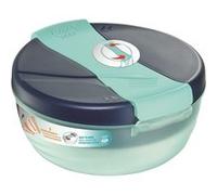 Grand bol déjeuner - Boîte à déjeuner - Lunch box - Bento - 3 compartiments - Bleu Bleu