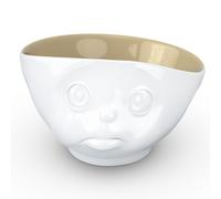 FIFTYEIGHT 3D Tasse/Bol « Schmollend » Porcelaine 500 ml Blanc intérieur sable fabriqué en Allemagne
