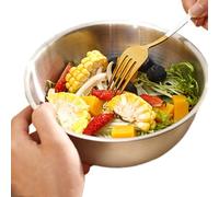 Grand bol mélangeur en acier inoxydable résistant passant au lave-vaisselle | Bol à mélanger pour salade - Bol à laver les légumes - Pour pétrir la pâte, battre les œufs et la salade - Pour la cuisine et