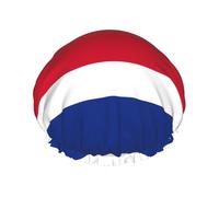 Grand bonnet de douche imperméable pour femme avec bande élastique lavable Motif drapeau du Costa Rica