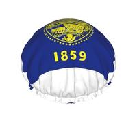 Grand bonnet de douche imprimé carte de l'État de l'Oregon, double couche de protection des cheveux pour soins du visage, enveloppement de cheveux réutilisable