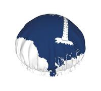 Grand bonnet de douche imprimé carte drapeau de la Caroline du Sud, double couche protecteur pour les cheveux pour soins du visage, enveloppement de cheveux réutilisable