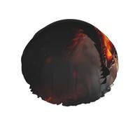 Grand bonnet de douche imprimé dragon magique, double couche de protection des cheveux pour soins du visage, enveloppement réutilisable pour cheveux