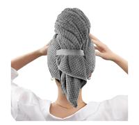 Grand bonnet de Sauna en Fiber super fine et chapeau à séchage rapide for dormir, foulard Anti-frisottis, serviette polaire douce for sécher les cheveux Pour Femme(Grey)