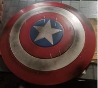 Grand bouclier médiéval à suspendre pour les fans de Deadpool et Wolverine, parfait pour la décoration et le cosplay (bouclier Captain America)