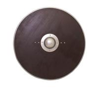 Grand bouclier rond en bois